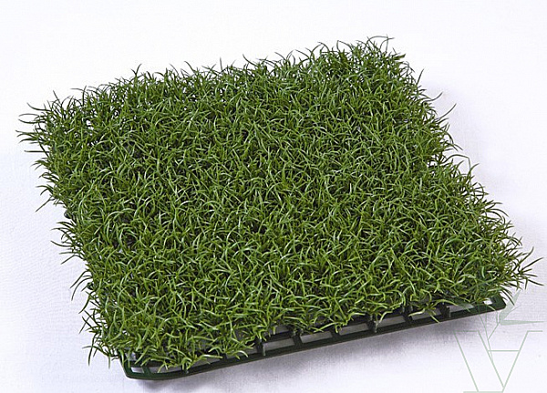 Искусственное растение Газон-трава коврик темно-зеленый, высота - 4 см